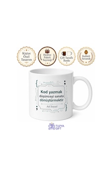 Yazılımcı İçin Özel Tasarım Seramik Baskılı Kupa Bardak Çalışma Masası Hediyesi Beyaz / Çok Renkli Yazılımcı İçin Özel Tasarım Seramik Baskılı Kupa Bardak Çalışma Masası Hediyesi Beyaz / Çok Renkli