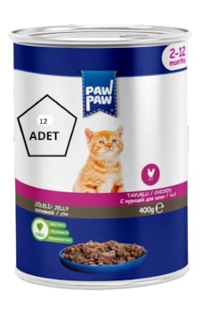 Paw Paw Tavuklu Yavru Kedi Konservesi 12 x 400 G Paw Paw Tavuklu Yavru Kedi Konservesi 12 x 400 G