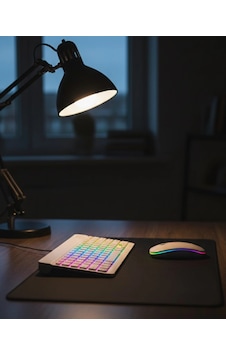 Kablosuz Aydınlatmalı Klavye Mouse Seti Türkçe Q Tuş Dizilimi