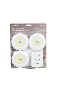 Sl-6146s 3w Zaman Ayarlı Uzaktan Kumandalı Yapışkanlı 3lu Kablosuz Pilli Led La