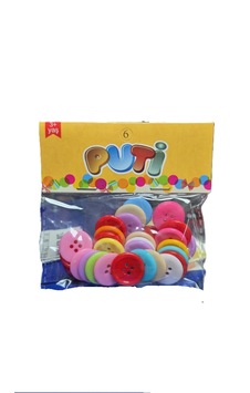 Putı Renklı Plastık Dugme 30gr 2cm Karısık Renk Putı Renklı Plastık Dugme 30gr 2cm Karısık Renk