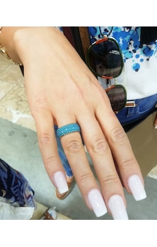 Oriental Kuyumculuk Jewellery Firuze Taşlı 5 Sıralı Tam Tur Gümüş Yüzük Mavi Oriental Kuyumculuk Jewellery Firuze Taşlı 5 Sıralı Tam Tur Gümüş Yüzük Mavi