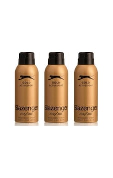 Slazenger Active Sport Gold Erkek Sprey Deodorant 3 x 150 ML Slazenger Active Sport Gold Erkek Sprey Deodorant 3 x 150 ML