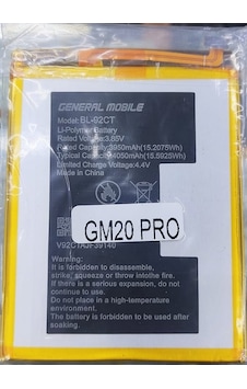 General Mobile Gm20 Pro Pil Batarya Bl-92Ct General Mobile Gm20 Pro Pil Batarya Bl-92Ct