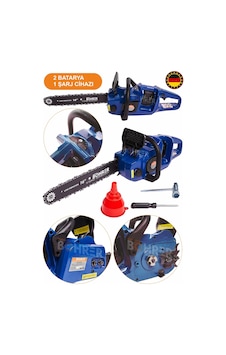 Böhrer Akülü Ağaç Kesme Makinesi 16'' 40 Cm Pala +4 Batarya Yeşil