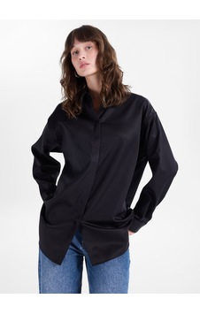 Fabrika Siyah Kadın Loose Fit Gömlek F6wl-gml0124 Fabrika Siyah Kadın Loose Fit Gömlek F6wl-gml0124