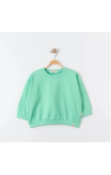 Tiffany Tekstil Tiffany Sweatshirt Oversize Theme Mint-10857 Mint Yeşili