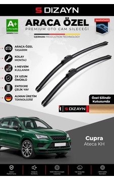 S-dizayn Cupra Ateca Kh Ön Cam Silecek Seti 2018 Üzeri Premium Araca Özel 65-45 Cm A+ Kalite Aocs-17