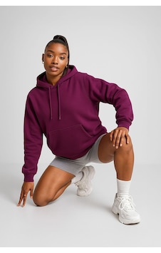 Markapia Kadın Kapüşonlu Cepli Polar Sweatshirt Mor Markapia Kadın Kapüşonlu Cepli Polar Sweatshirt Mor