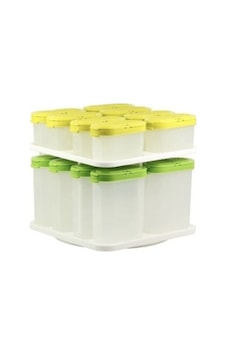 Tupperware - Yeşil Baharatlık Standlı Sarı - Yeşil