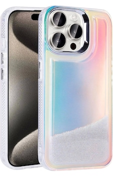 Apple Uyumlu iPhone 15 Pro Max Kılıf Airbagli Renkli Arka Yüzey Boncuk Tasarımlı Zore Kumul Kapak