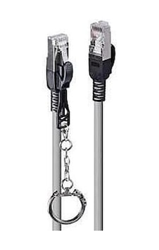 Lindy Lın-47605 3 Mt Cat 6a 500mhz S-ftp Güvenlik İçin Kilitlenebilir Gri Patch Cord Kablo