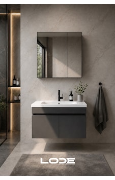 Kale Serisi Banyo Dolabı Seti Banyo Alt Dolap - Aynalı Üst Dolap Cerastyle Frame Lavabolu, Lavabo-aynalı Üst Dolap Dahil Antrasit Gri Kale Serisi Banyo Dolabı Seti Banyo Alt Dolap - Aynalı Üst Dolap Cerastyle Frame Lavabolu, Lavabo-aynalı Üst Dolap Dahil Antrasit Gri