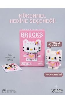 Bricks Yapım Seti - Hello Kitty Modeli - 136 Parça - Koleksiyonluk Figür Bricks Yapım Seti - Hello Kitty Modeli - 136 Parça - Koleksiyonluk Figür