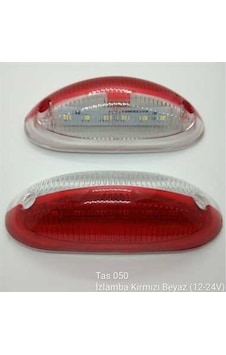 Tavan Tepe Lamba Iz Lamba 12 Volt Kırmızı -Beyaz 2 Adet Tavan Tepe Lamba Iz Lamba 12 Volt Kırmızı -Beyaz 2 Adet