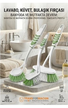 3'lü Profesyonel Temizlik Fırçası Seti - Ergonomik Banyo, Lavabo Ve Bulaşık Fırçası 723095 Açık Ahşap 3'lü Profesyonel Temizlik Fırçası Seti - Ergonomik Banyo, Lavabo Ve Bulaşık Fırçası 723095 Açık Ahşap