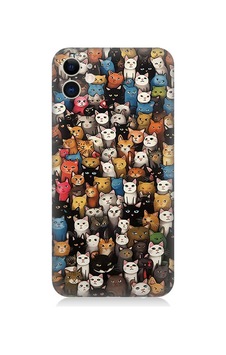 Apple Uyumlu iPhone 11 Silikon Kılıf Renki Sevimli Kediler Apple Uyumlu iPhone 11 Silikon Kılıf Renki Sevimli Kediler