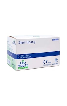 Tules Spanç Emici Kompres 7.5 x 7.5 CM 100 Adet Tules Spanç Emici Kompres 7.5 x 7.5 CM 100 Adet
