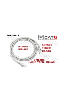 5 Metre Internet Kablosu Cat 6 Cat6 Modem Ag Kablosu Ethernet 5 Metre Internet Kablosu Cat 6 Cat6 Modem Ag Kablosu Ethernet
