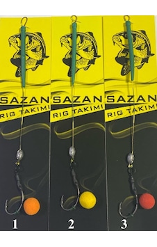 Hazır Yüzen Sazan Rig Takımı Yuvarlak Yüzen Pop-up Vidalı