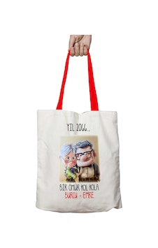 Art Hediye Kırmızı Kulplu Yıl 2066 Bir Ömür Kol Kola Yıkanabilir Omuz Çanta Çok Renkli Art Hediye Kırmızı Kulplu Yıl 2066 Bir Ömür Kol Kola Yıkanabilir Omuz Çanta Çok Renkli
