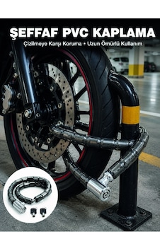 Şeffaf Pvc Kaplamalı Dayanıklı Motosiklet Ve Bisiklet Güvenlik Kilidi Standart Şeffaf Pvc Kaplamalı Dayanıklı Motosiklet Ve Bisiklet Güvenlik Kilidi Standart