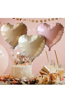 3 Adet 18 İnç 45 Cm Retro Kalp Folyo Balon Bej Krem Pembe Çok Renkli 3 Adet 18 İnç 45 Cm Retro Kalp Folyo Balon Bej Krem Pembe Çok Renkli