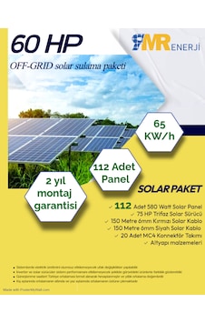 60 Hp- 65 Kw Off-grid Solar Sulama Paketi 60 Hp- 65 Kw Off-grid Solar Sulama Paketi
