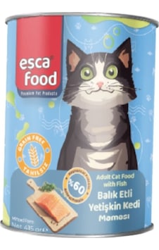 Esca Food Balık Etli Yetişkin Kedi Konserve Maması 415gr Esca Food Balık Etli Yetişkin Kedi Konserve Maması 415gr