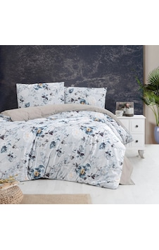 Aryıldız Home Exclusive Saten Nevresim Çift Kişilik Carina Mavi