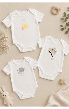 Luppinos Love You Mom 3lü %100 Pamuk Dijital Baskılı Bebek Body Set 1 Beyaz Luppinos Love You Mom 3lü %100 Pamuk Dijital Baskılı Bebek Body Set 1 Beyaz