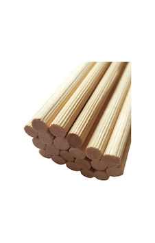Ahşap Kavale Çubuk Çıta Yivli Kayın Kavela 15 Cm 12 Mm 30 Adet Ahşap Kavale Çubuk Çıta Yivli Kayın Kavela 15 Cm 12 Mm 30 Adet