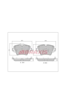 Bmw 520i F90-g30 On Fren Balatasi 2017-2023 Braxıs Aa0754 Bmw 520i F90-g30 On Fren Balatasi 2017-2023 Braxıs Aa0754