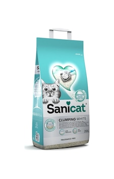 Sanicat Koku Kontrollü Topaklaşan Beyaz Tanecikli Bentonit Kedi Kumu 20 L Sanicat Koku Kontrollü Topaklaşan Beyaz Tanecikli Bentonit Kedi Kumu 20 L