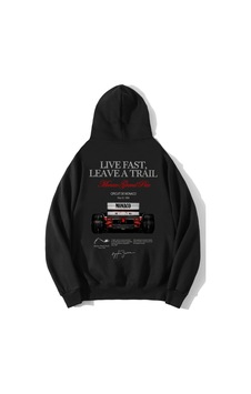 Brz Collection Unisex Oversize Grand Prix Race Car Monaco Hoodie Siyah Brz Collection Unisex Oversize Grand Prix Race Car Monaco Hoodie Siyah
