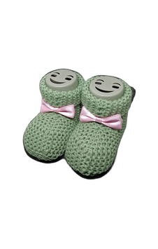 Bebek Patik, Fiyonklu Örme Dikişsiz Bebek Patiği, Triko Örgü Bebek Patiği 0-12 Ay Açık Yeşil Bebek Patik, Fiyonklu Örme Dikişsiz Bebek Patiği, Triko Örgü Bebek Patiği 0-12 Ay Açık Yeşil
