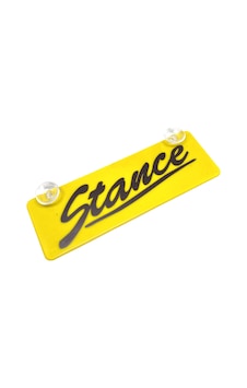 Stance Yazılı Sarı Dekor Plaka Vantuzlu Cam Süsü 22x7.5cm Standart Stance Yazılı Sarı Dekor Plaka Vantuzlu Cam Süsü 22x7.5cm Standart