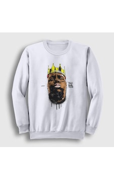 Presmono Unisex Crown The Notorious Bıg Sweatshirt Beyaz Presmono Unisex Crown The Notorious Bıg Sweatshirt Beyaz