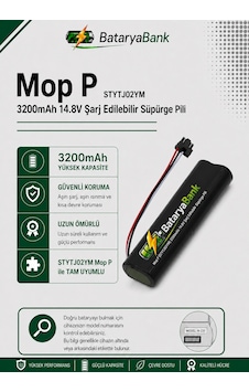 Mi Robot Vacuum Mop P Stytj02ym Uyumlu Robot Süpürge Bataryası 14.4v 3200mah Li-ion Yedek Pil Mi Robot Vacuum Mop P Stytj02ym Uyumlu Robot Süpürge Bataryası 14.4v 3200mah Li-ion Yedek Pil