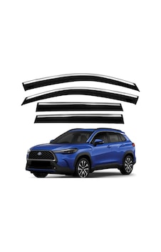 Toyota Corolla Cross 2022+ Kromlu Cam Rüzgarlığı İthal Toyota Corolla Cross 2022+ Kromlu Cam Rüzgarlığı İthal