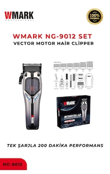 Ng -9012 Silver Tıraş Makinesi Set Vector Motor / Uzun Süre Kablosuz Kullanım 3.5 Saat Ng -9012 Silver Tıraş Makinesi Set Vector Motor / Uzun Süre Kablosuz Kullanım 3.5 Saat