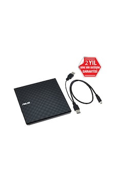 Asus Sdrw-08d2s-u Lite, Usb 2.0, External, Siyah, Slim, Optik Oku Asus Sdrw-08d2s-u Lite, Usb 2.0, External, Siyah, Slim, Optik Oku