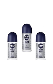 Nivea Men Silver Protect Erkek Roll-On Deodorant 50 ML x 3 Nivea Men Silver Protect Erkek Roll-On Deodorant 50 ML x 3