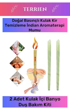 Özel Üretim Doğal Basınçlı Kulak Kir Temizleme İndian Aromaterapi Mumu - 2 Adet