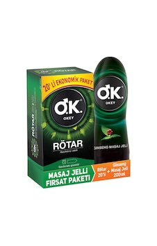 Rötar Geciktiricili 20'li Prezervatif Ginseng Masaj Jeli 200 Ml Rötar Geciktiricili 20'li Prezervatif Ginseng Masaj Jeli 200 Ml