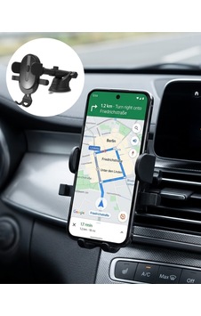 Araç Havalandırma Telefon Tutucu 360 Derece Döner Otomatik Kilitli Stand Standart Araç Havalandırma Telefon Tutucu 360 Derece Döner Otomatik Kilitli Stand Standart
