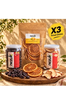Kurutulmuş Meyve 3 Lü Karışık Set 210 G Çekirdeksiz Kiraz Kurusu 130 G, Portakal Kurusu 50 G, Kırmızı Elma Kurusu 30 G Nezuk 200 G Kurutulmuş Meyve 3 Lü Karışık Set 210 G Çekirdeksiz Kiraz Kurusu 130 G, Portakal Kurusu 50 G, Kırmızı Elma Kurusu 30 G Nezuk 200 G