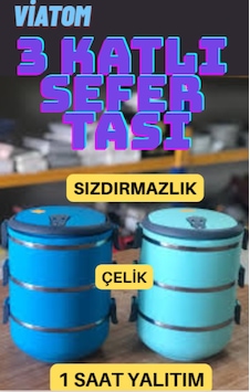 Yemek Sefer Tası 3 Katlı Sızdırmaz Yemek Termosu