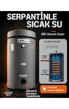 ERC Mekanik Termometreli Boyler 100 L