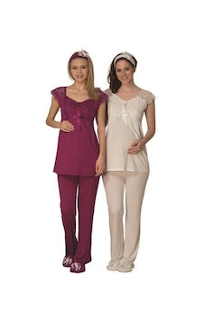Mecit Pijama Mecit 1613 Hamile Lohusa Asılı Dantelli Lohusa Pijaması Mecit Pijama Mecit 1613 Hamile Lohusa Asılı Dantelli Lohusa Pijaması